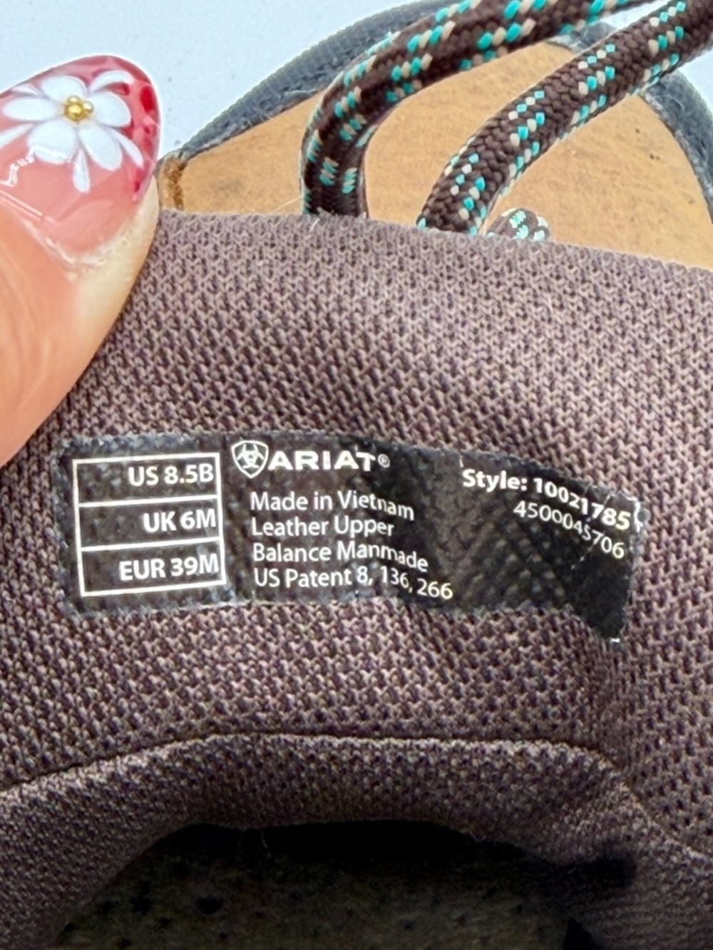 Ariat Skyline Mid Waterproof Hiking Boots Womens Size 8.5 B Brown Leather - Picture 8 of 8